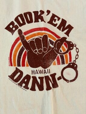 100% Cotton Coconut Dyed Crewneck Tee - Taupe Print on Cream